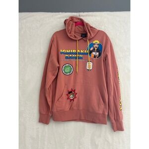 Naruto Shippuden Ichiraku Ramen Hoodie Pink Graphic Sweatshirt Mens Large